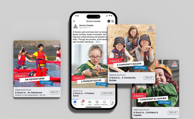 Facebook programmatic ads for Scouts Canada